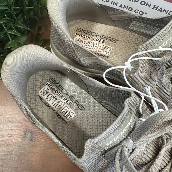 Skechers Women's Virtue Swift Fit Hands Free Shoes Taupe Size 6.5 - Picture 4 of 7